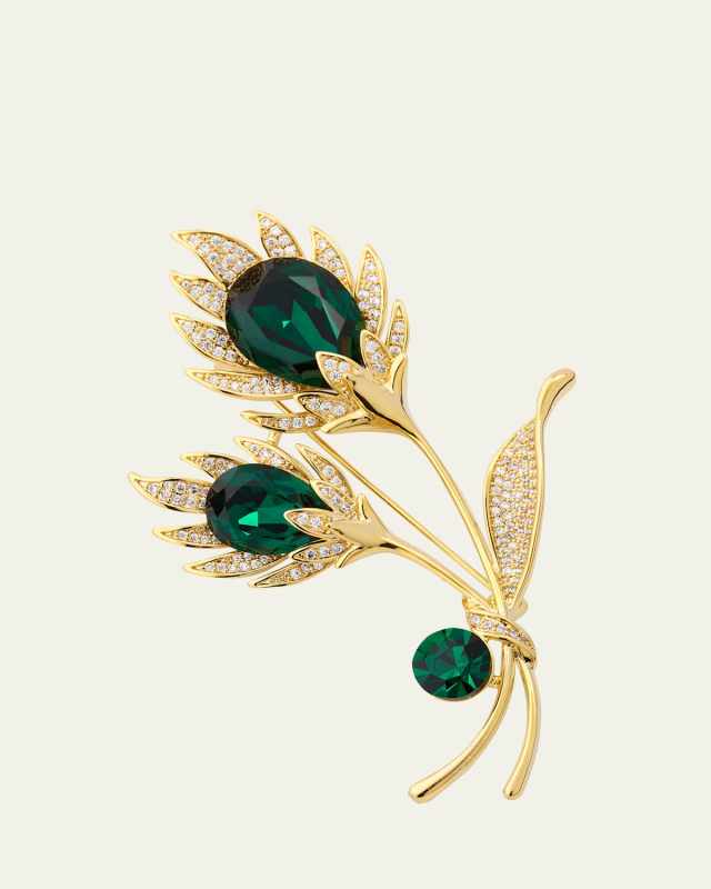Embellished Floral Brooch